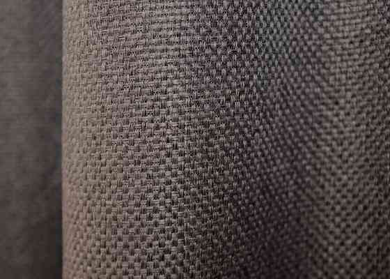 Комплект коротких штор VR-Textil Льон-блекаут Льон Мішковина № 1160ш Сіро-коричневий 130х170см 2 шт (35-0167) Київ