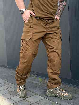 Тактичні штани койот ріп-стоп літні чоловічі, бойові армійські штани для штурму, служби та міста Львів