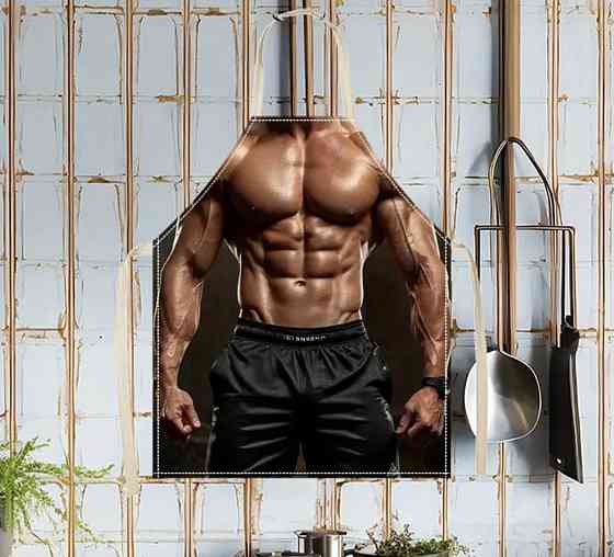 Фартух для чоловіків з приколом 55 на 65 см різнобарвний Київ