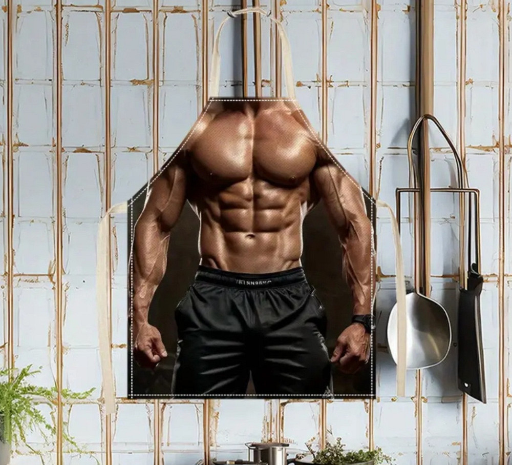 Фартух для чоловіків з приколом 55 на 65 см різнобарвний Київ - фото 2