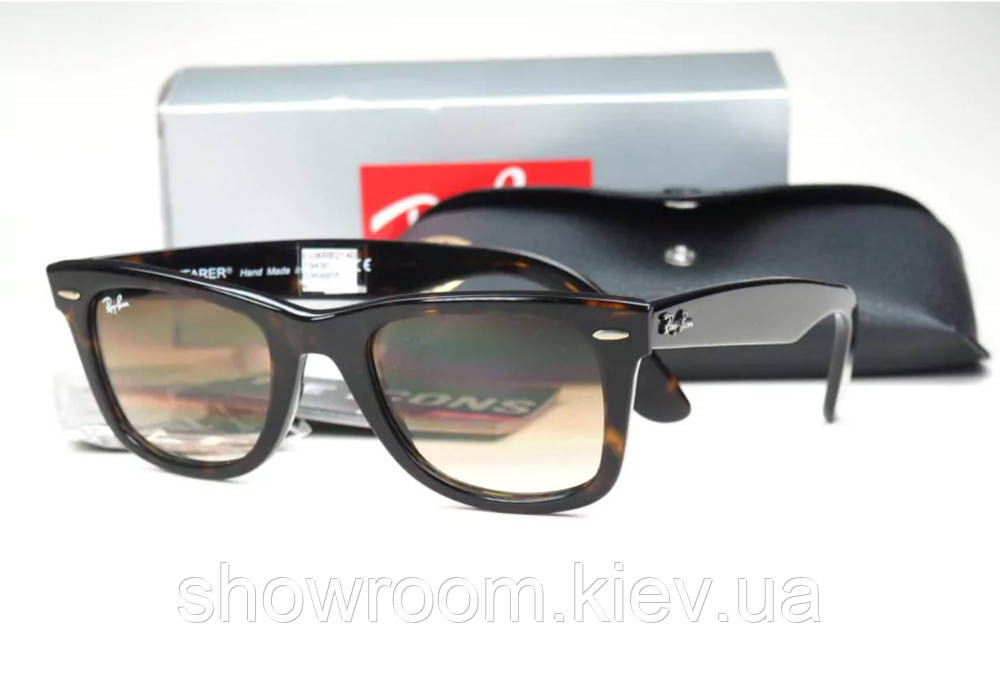 Чоловічі сонцезахисні окуляри RAY BAN Wayfarer 2140 (902/51) Lux Київ - фото 1