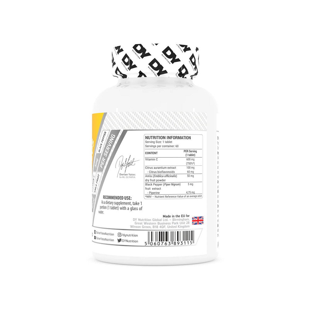 Вітамін C DORIAN YATES NUTRITION VITAMIN C+ (Plus) 60 TAB Луцьк - фото 2