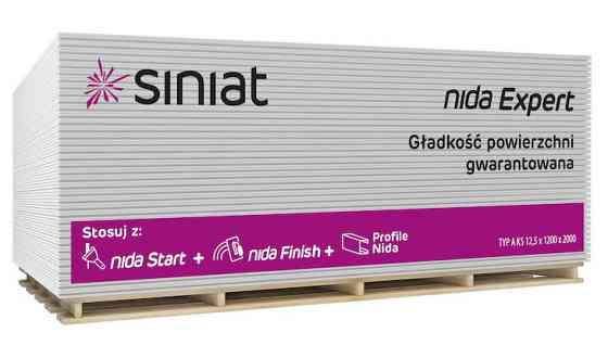 Гіпсокартон стiновий NIDA Siniat 12.5*1200*2500 мм (1м²) Киев