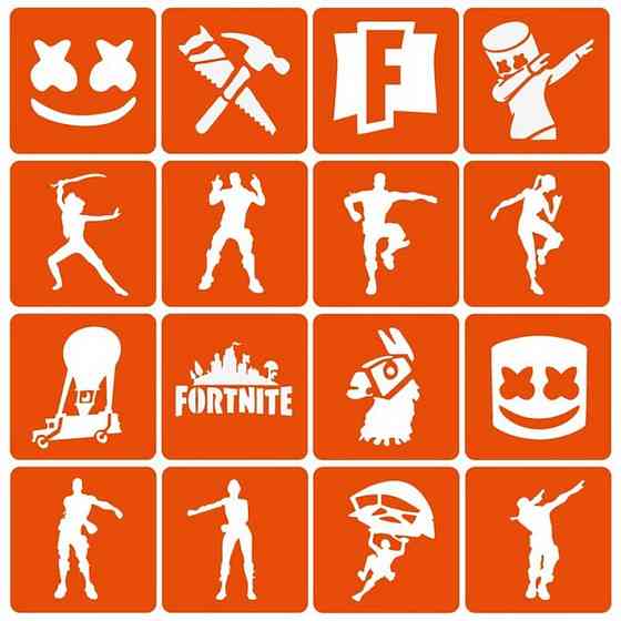Набір трафаретів для біо-тату "Fortnite" Fortnite_simple-16 Вінниця