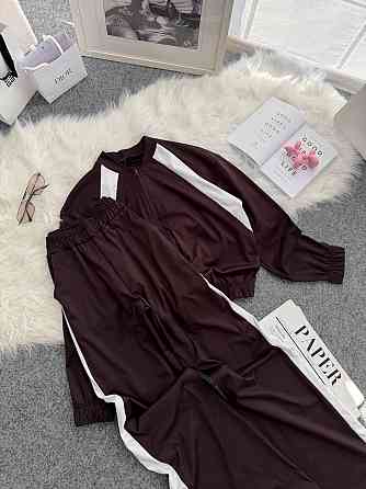 Жіночий прогулянковий костюм-двійка: кофта та штани трикотаж Шоколадний, 46/48 Одеса