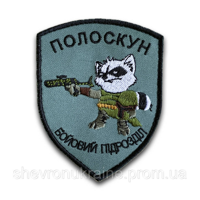 Шеврон ПОЛОСКУН (Форма щит. На липучке) Размер 9x7см Киев - изображение 8