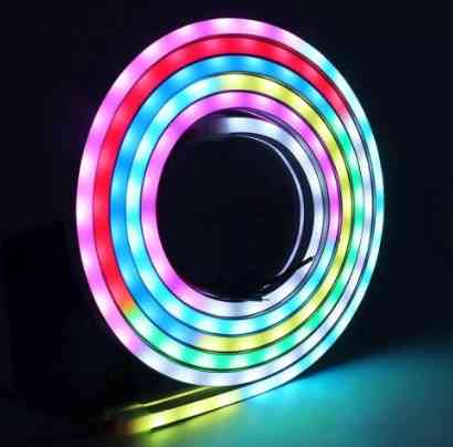 Світлодіодна стрічка LED NEON 5м мультіцвіт силіконова з пультом, вологозахист 12V-220V Одеса