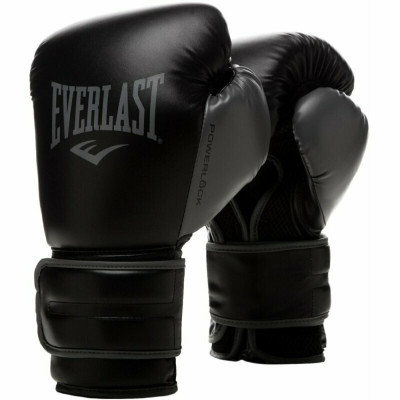 Боксерські рукавички Everlast Powerlock Training Gloves 870310-70-816 чорний/сірий 16 oz (009283608354) Вінниця - фото 1