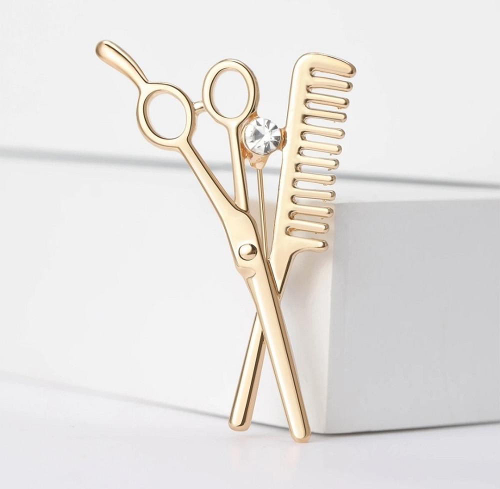 Брошка "Ножиці і гребінець" Сміла - фото 4