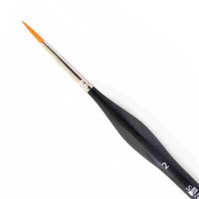 Кисточка для рисования Santi синтетика Sensation, короткая ручка с изгибом, круглая, №2 (310774) Винница