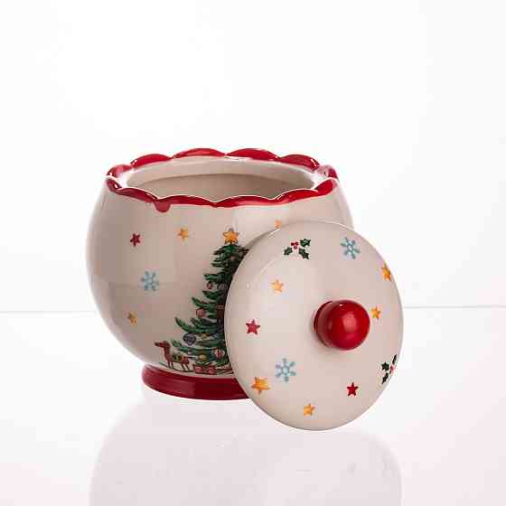 Цукорниця порцелянова новорічна New Year 500 (мл) з кришкою CR-1-5 Київ