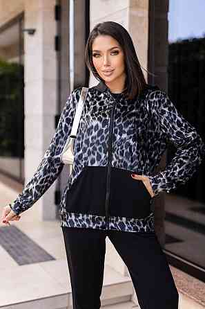 Леопардовый спортивный костюм демисезонный Kaspi батал 50-52 Киев