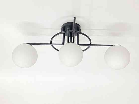 Стельова люстра на 3 плафони 91182/3 чорна Коломия