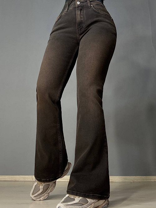 Джинсы женские Ambrossa 602-1 клеш flared jeans коричневые, коричневый, 29, 29, 79 см, 106 см Киев - изображение 1