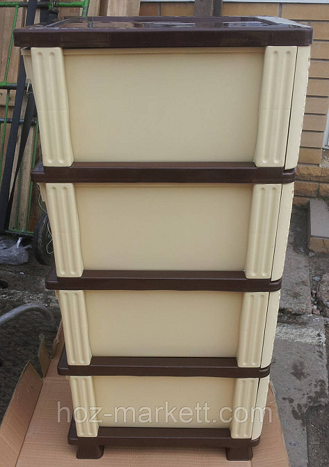 Комод ажурний на 4 ящики бежево-коричневий Харків - фото 6