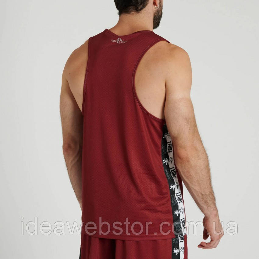 Майка Leone Iconic Bord спортивная мужская бордовая для тренировок фитнеса бокса и спортзала легкая дышащая майка без рукавов S Киев - изображение 4