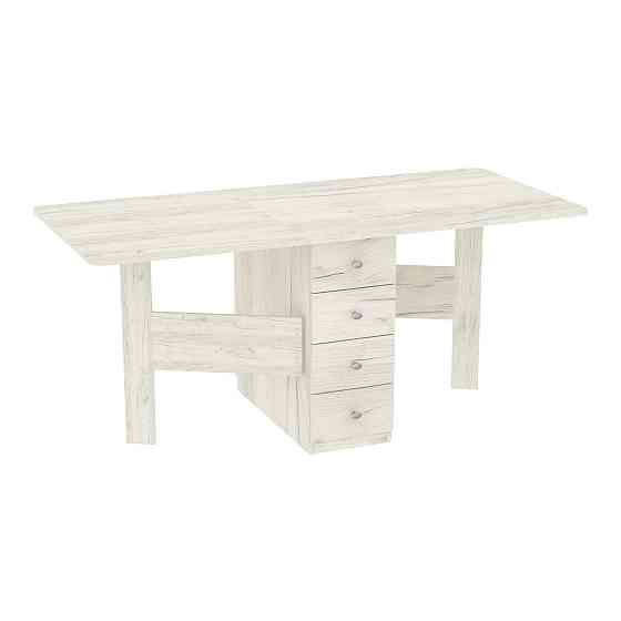 Стол-тумба №5 Комби, Дуб Крафт Білий, 380х800х750 Львов