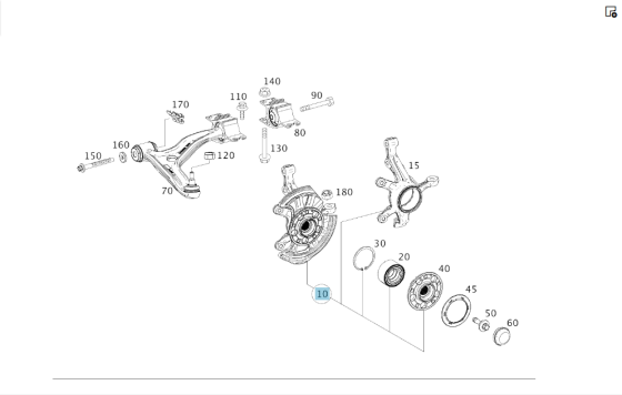 Mercedes-Benz  A2463320200 Передній правий поворотний кулак у зборі зі ступицею та щитком гальмівного диска CLA Shooting Brake X117 CLA C117 GLA Одесса