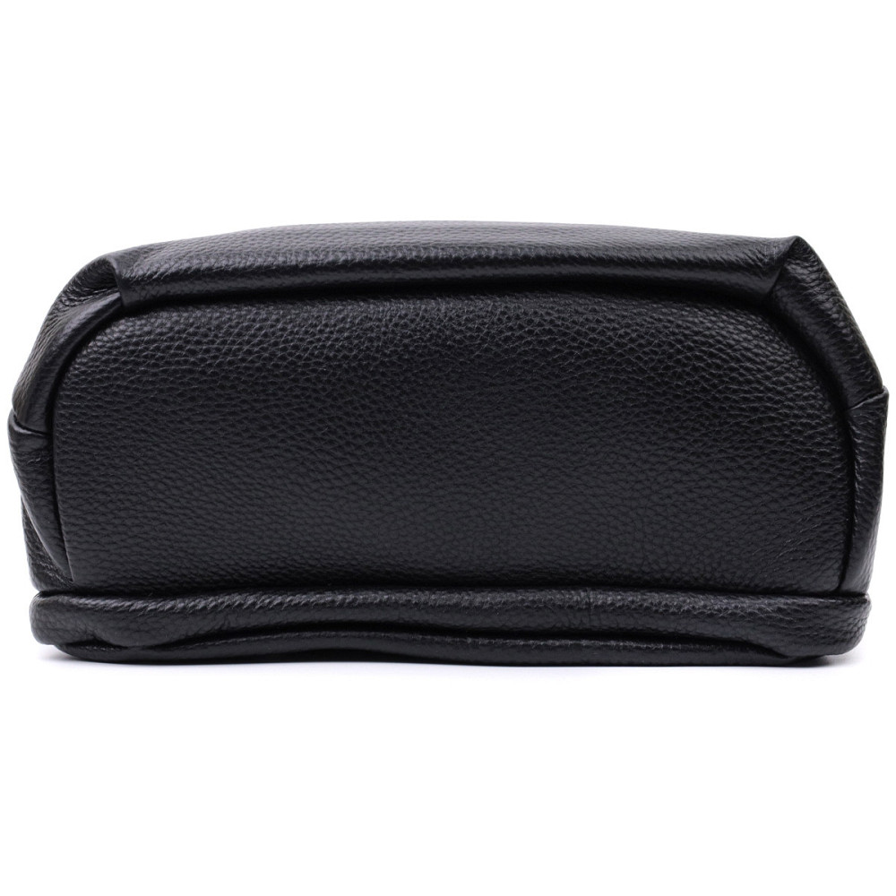 Сумка на два відділення з натуральної шкіри Vintage 22592 Чорна Київ - фото 7