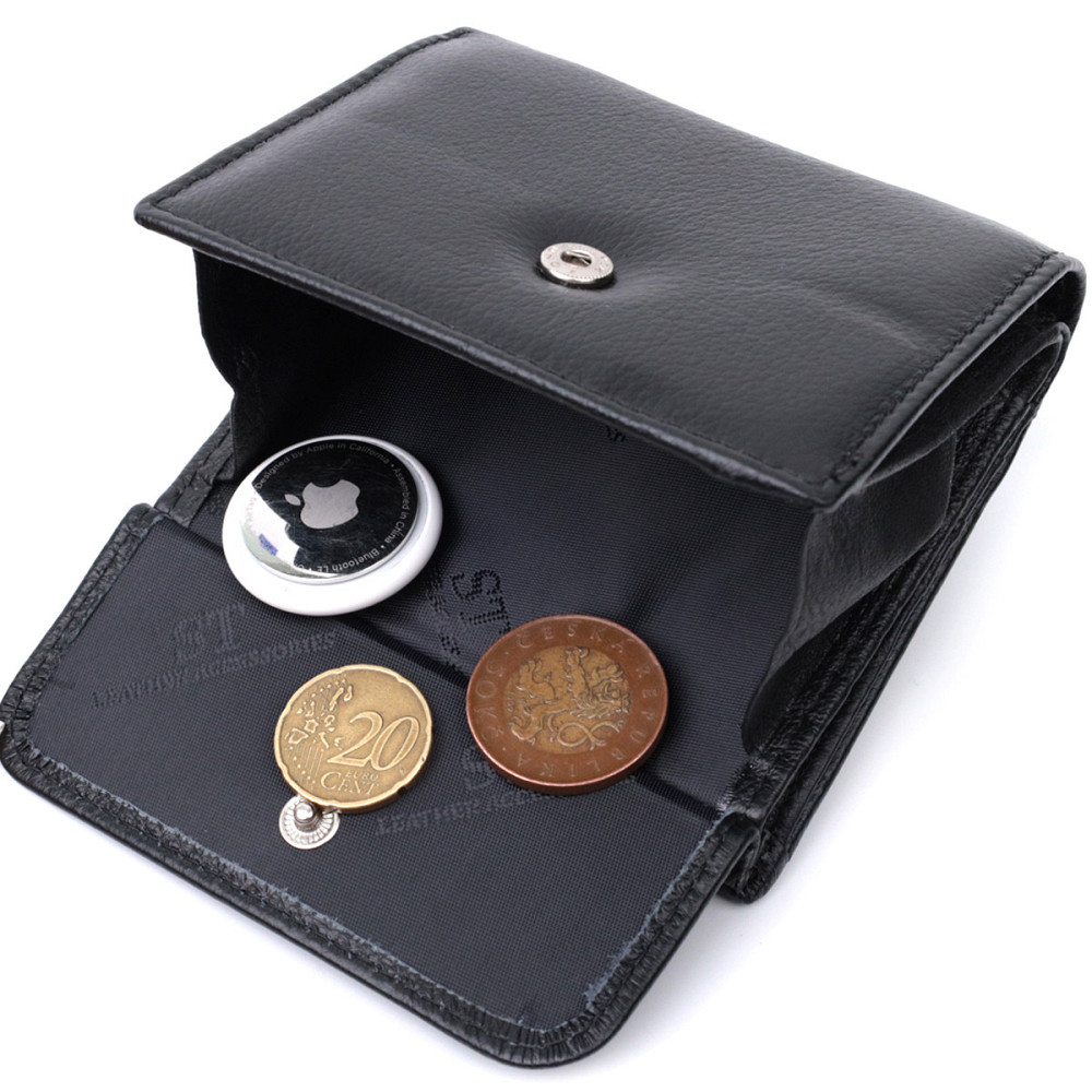 Оригінальне жіноче портмоне з натуральної шкіри ST Leather 22724 Чорний Київ - фото 5