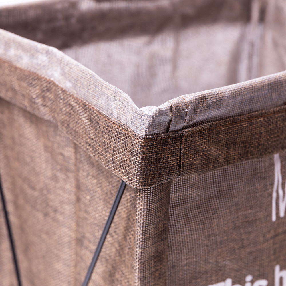 Кошик для білизни на підставці 36×32×52 (см) м'який Коричневий HP-41-11HAKI Київ - фото 3