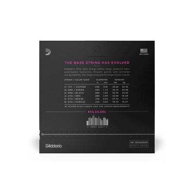 Струны для гитары D'Addario NYXL Bass Regular Light 6-String / Super Long Scale (32-130) (NYXL32130SL) Винница - изображение 2