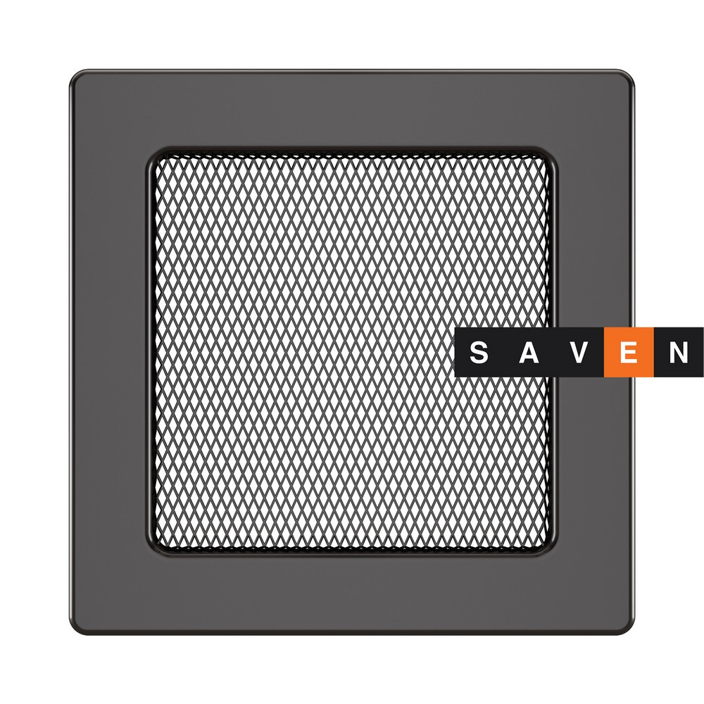 Вентиляційна решітка для каміна SAVEN 17х17 графітова Львів - фото 1