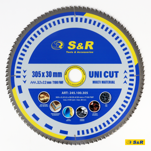 Диск пиляльний універсальний S&R UniCut Meister FWF 305х30х3,2 мм Одеса - фото 1