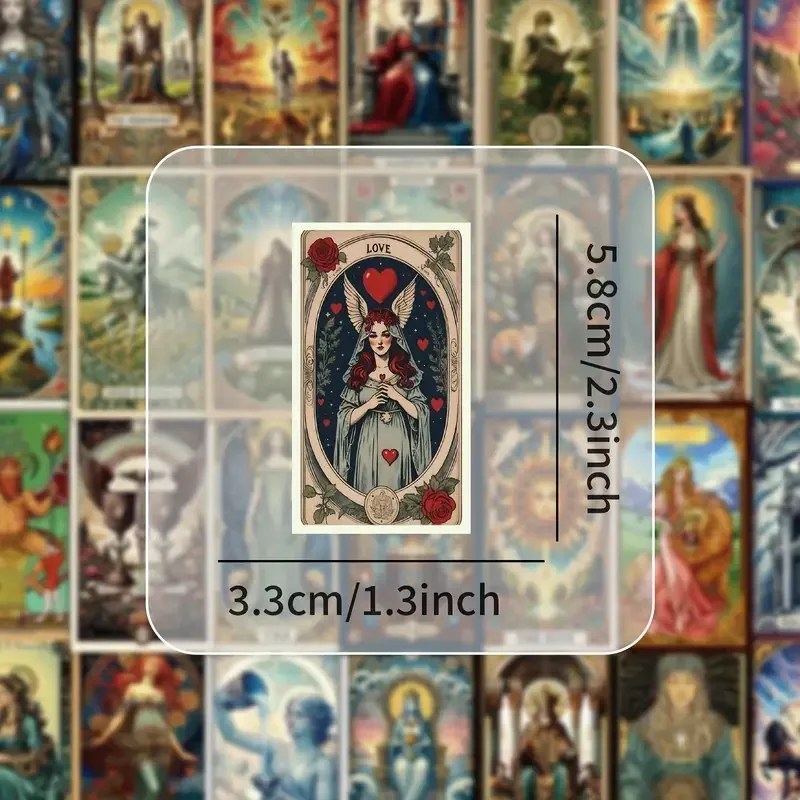 Набор наклеек Таро 48 шт – винтажные мистические наклейки для декора Киев - изображение 5