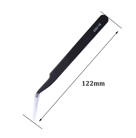 Пинцет ESD-15 из нержавеющей стали, антистатический изогнутый пинцет для ремонта электроники. Киев - изображение 2