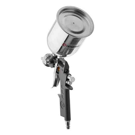 Фарбопульт пневматичний HP, форсунка: 1,5 мм, верхній металевий бачок: 600 мл, 5 бар INTERTOOL PT-0205 Київ