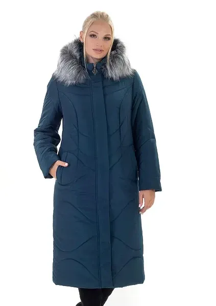 Женское зимние длинное пальто куртка большие размеры с мехом. 52-66р Киев - изображение 3