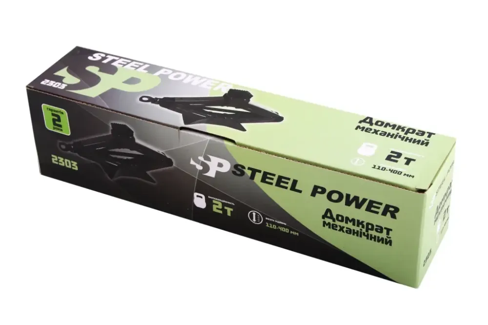 Домкрат ромб 2.0 т Steel Power 110-400мм (с резинкой) Винница - изображение 2