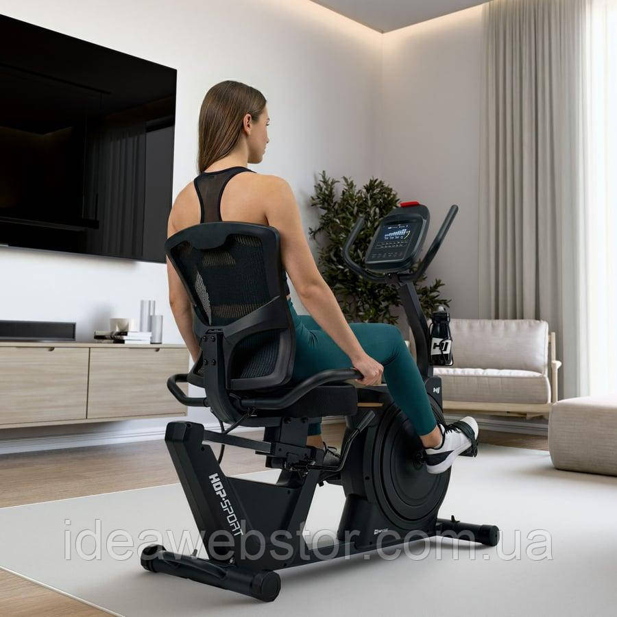 Горизонтальний велотренажер Hop-Sport HS-5000L Ranker чорно-золотистий Київ - фото 8