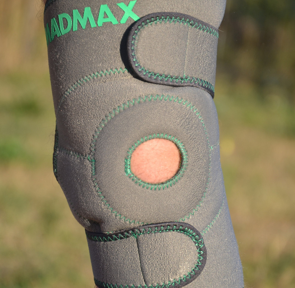 Наколінник MadMax MFA-295 Zahoprene Universal Knee Support Dark Grey/Green (1шт.) Луцк - изображение 10