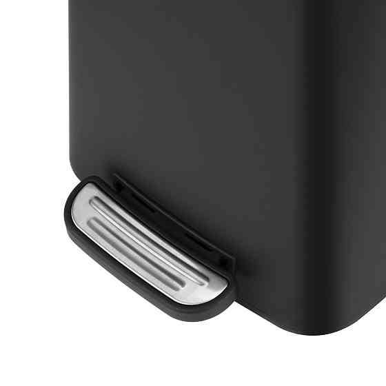 Відро для сміття з плавним закриттям квадратне Zerix Kubix-TC0108 Black 8 л колір чорний (ZX5892) Київ