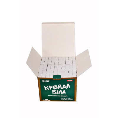 Крейда 1 вересня біла квадратна 12х12мм, 100 шт "Шкільний" (400070) Вінниця - фото 2