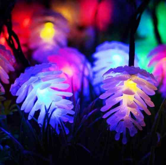 Гирлянда штора Шишки 150 led color 10 шишек 7см (медный провод) 3м х 1,5м Мульти Винница