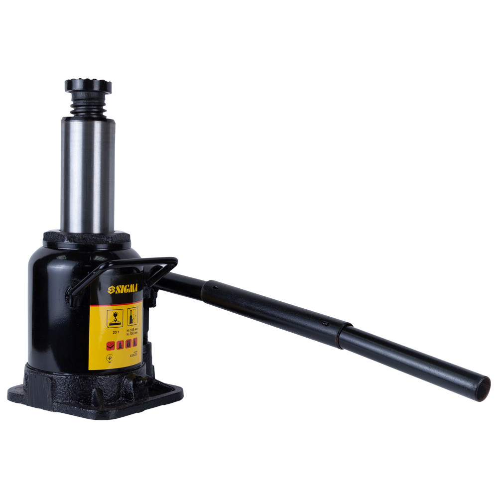 Sigma Домкрат гидравлический бутылочный низкопрофильный 20т H 185-355мм SIGMA (6101211) Коломия - фото 2