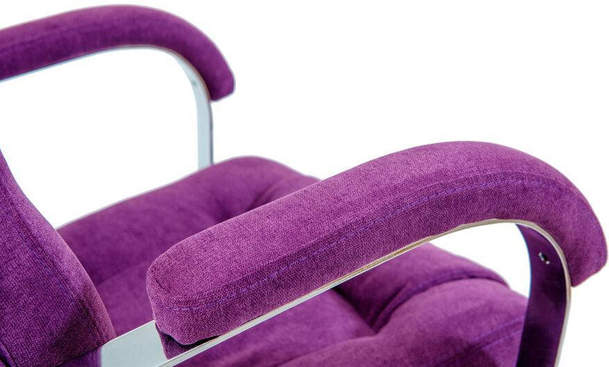 Офісне крісло керівника AlbertoDesign Хром MultiBlock М-3 Фіолетовий (Прогумовані колеса) Днепр - изображение 4