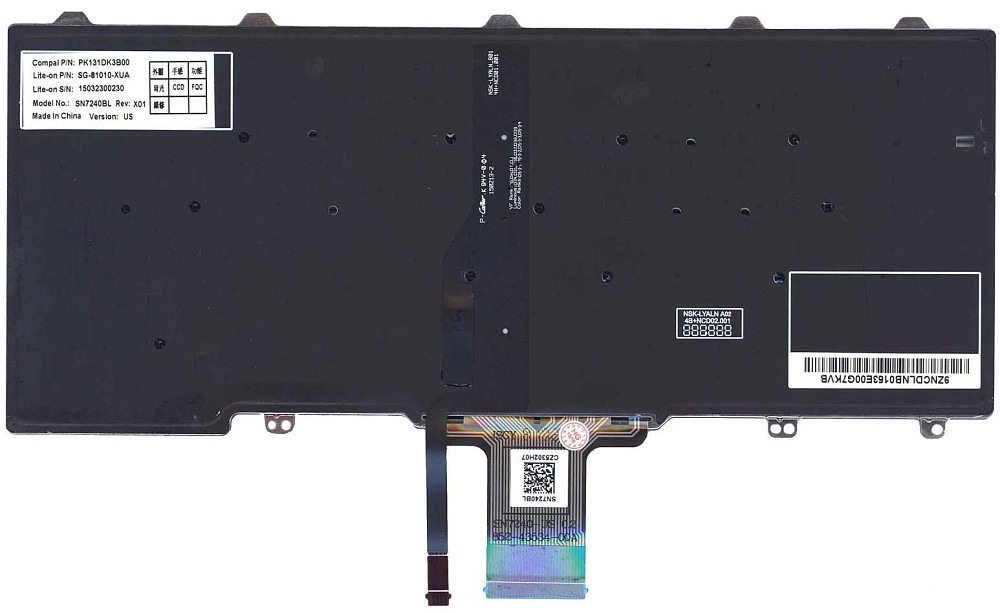 Клавиатура для ноутбука Dell Latitude E5250 E7250 с подсветкой, черная, без рамки, RU Вінниця - фото 3