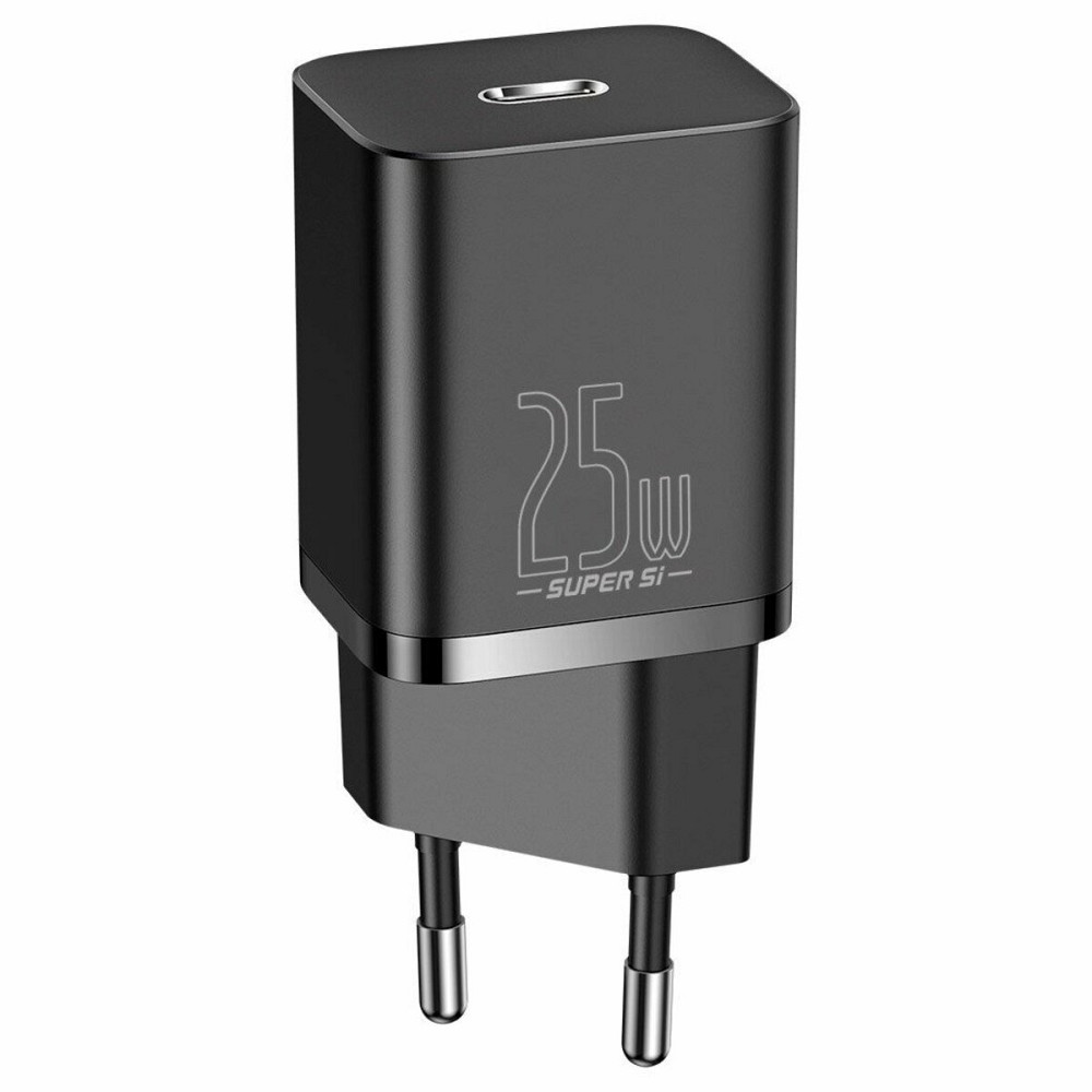 Мережевий зарядний пристрій Baseus Super Si Quick Charger 1C 25W EU Black Київ - фото 1
