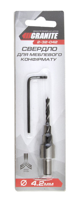 Свердло для меблевого конфірмату GRANITE 4.2 мм 2-32-042 Ровно - изображение 2