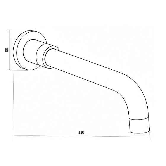 Излив для встроенного смесит Globus Lux GLPR-S-200 (000032045) Киев