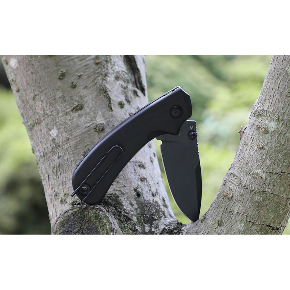 Нож складной карманный Ruike P736-AB, (7.5 см) 14C28N/ алюминий, черный Киев - изображение 10