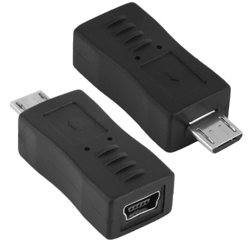 Перехідник miniUSB мама – microUSB папа, адаптер-конектор для зарядних пристроїв та кабелів Київ - фото 1