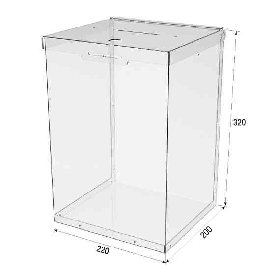 Ящик EKOSTAR с замком для пожертвований и сбора денег 220x200x320. Объем 14 литров Киев