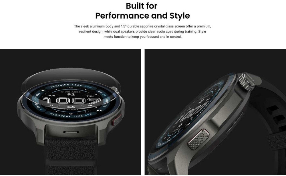 Смарт-годинник Amazfit Balance 2 AMOLED 1.5"  Black Харків - фото 4