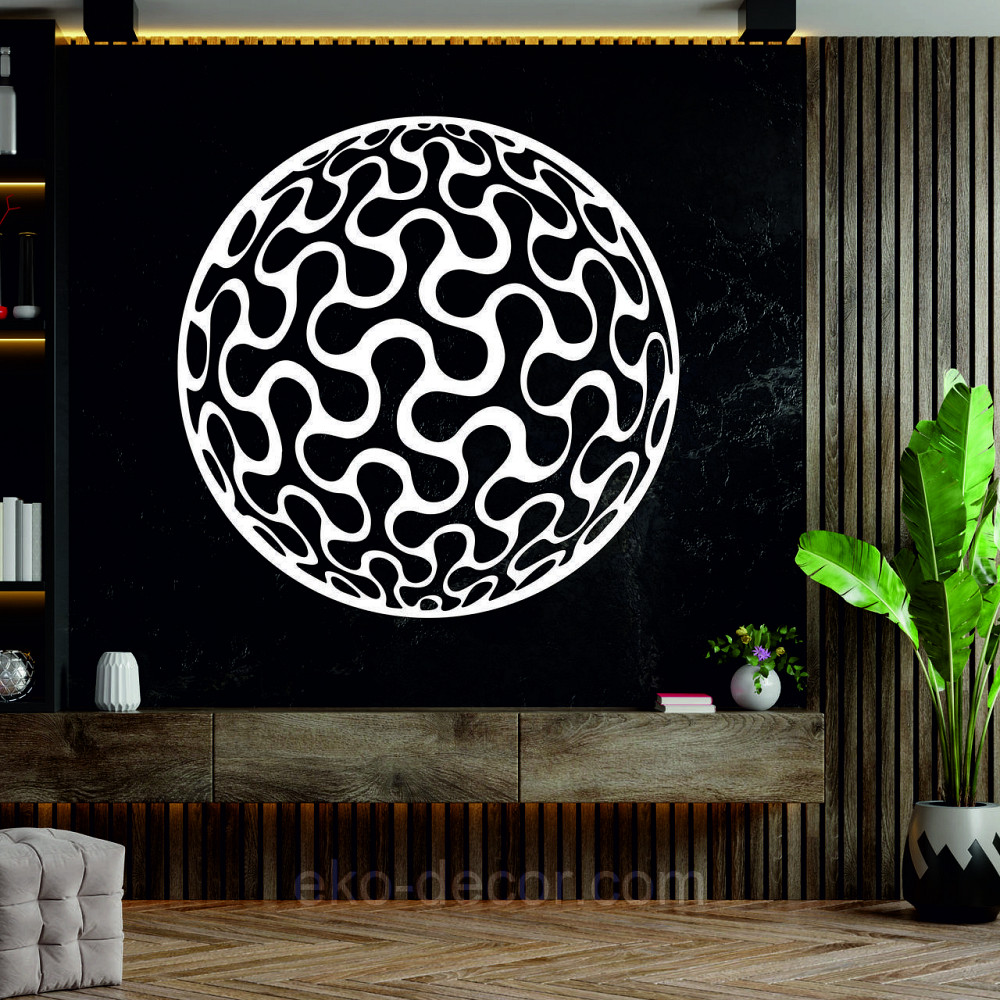 Декоративное настенное Панно «Шар» Декор на стену Білий, 50*50 см Киев - изображение 3