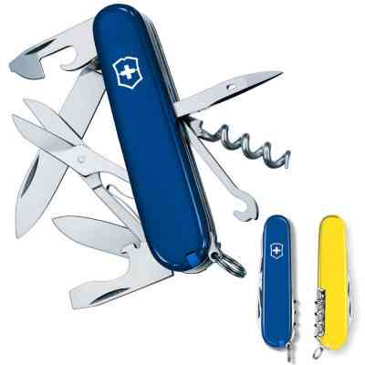 Нож Victorinox Climber Ukraine Синьо-жовтий (1.3703.2.8) Винница